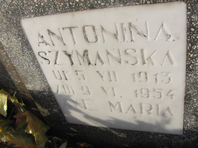 Antonina Szymańska 1913 Łobez - Grobonet - Wyszukiwarka osób pochowanych