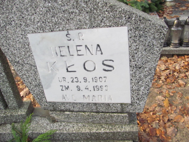 Helena Kłos 1907 Łobez - Grobonet - Wyszukiwarka osób pochowanych