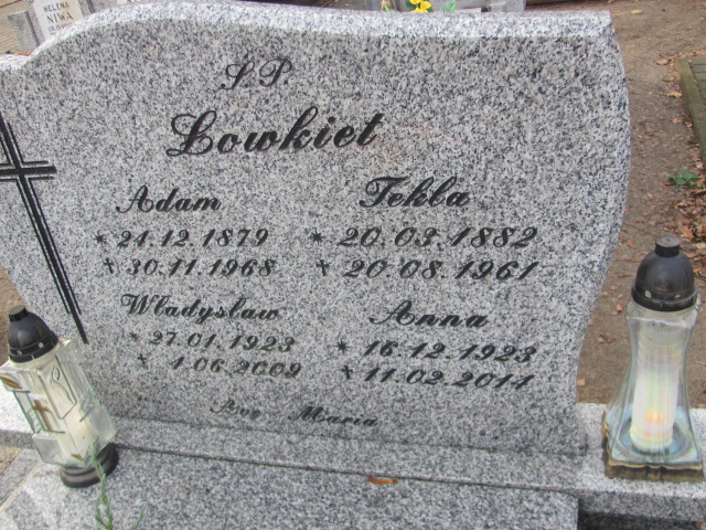 Anna Łowkiet 1923 Łobez - Grobonet - Wyszukiwarka osób pochowanych