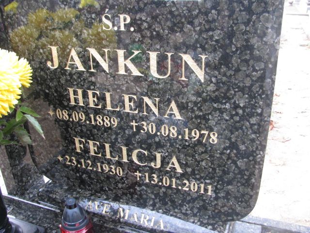 Felicjana Jankun 1930 Łobez - Grobonet - Wyszukiwarka osób pochowanych