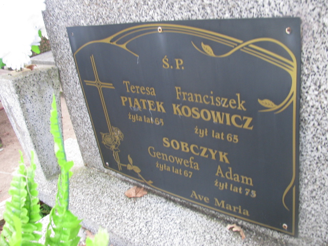 Genowefa Sobczyk 1905 Łobez - Grobonet - Wyszukiwarka osób pochowanych