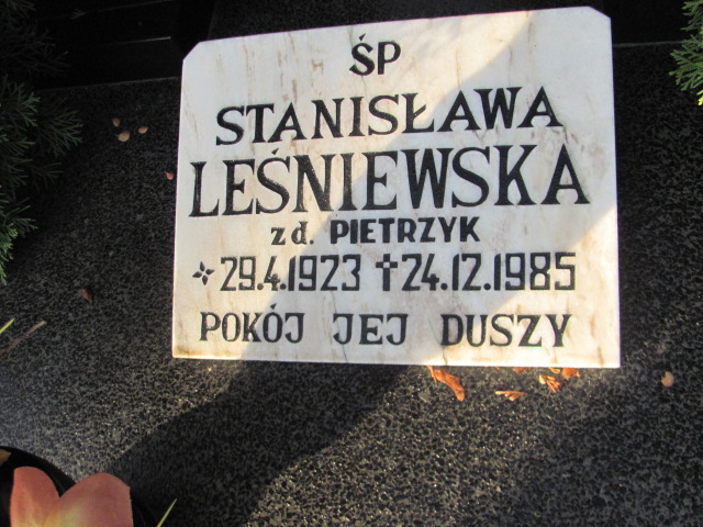 Maria Leśniewska 1947 Łobez - Grobonet - Wyszukiwarka osób pochowanych