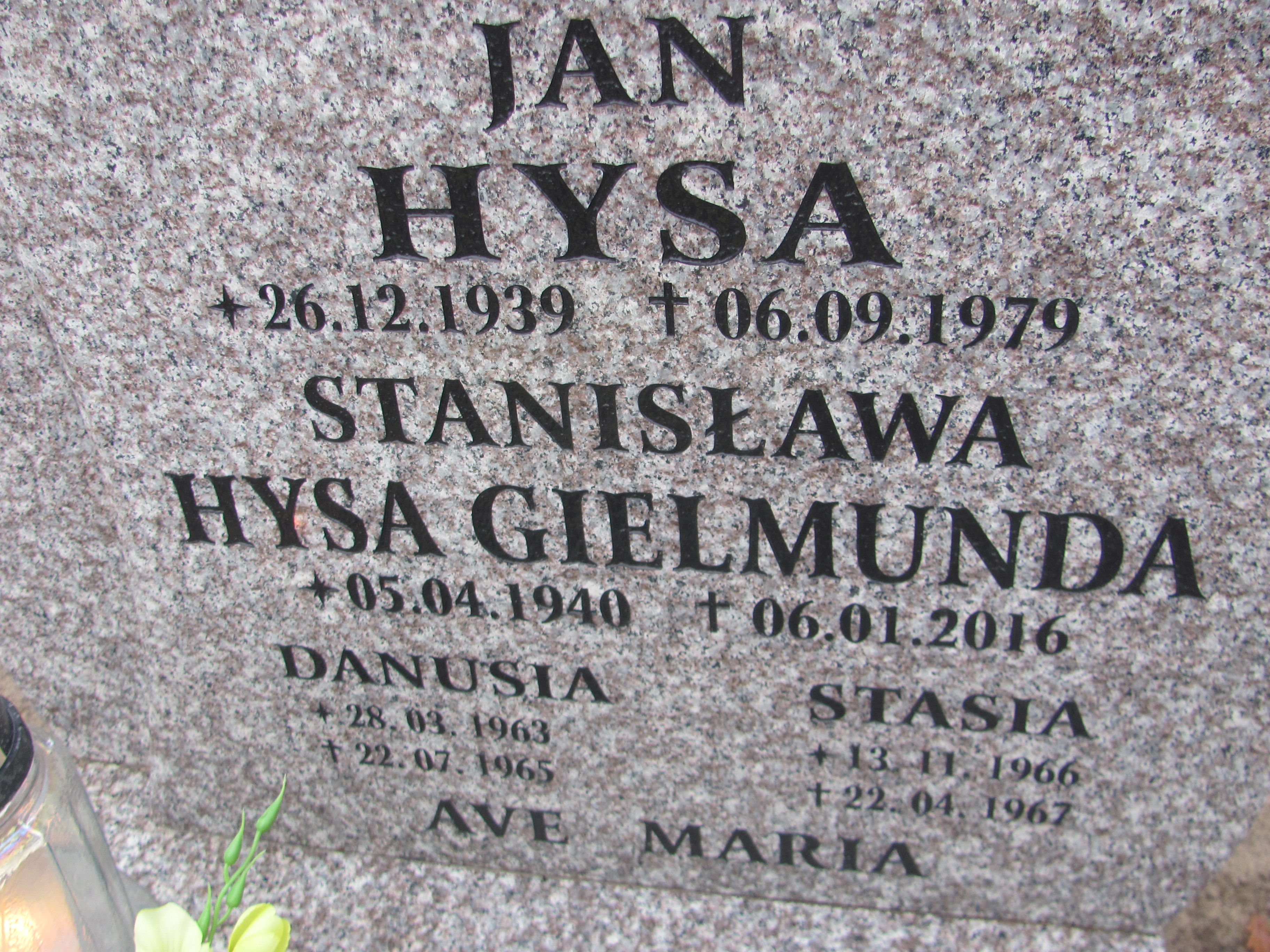 Jan Hysa 1939 Łobez - Grobonet - Wyszukiwarka osób pochowanych