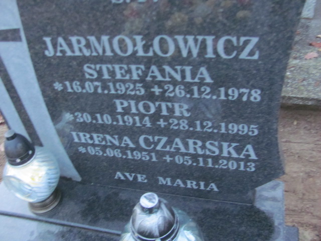 Stefania Jarmołowicz 1925 Łobez - Grobonet - Wyszukiwarka osób pochowanych