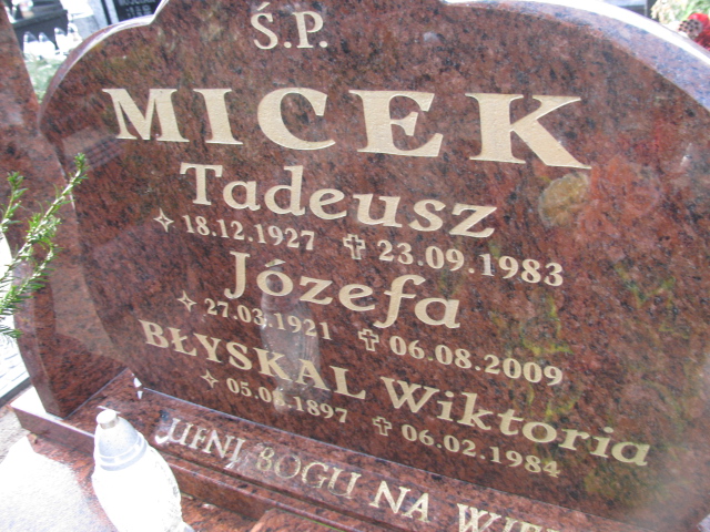 Tadeusz Micek 1927 Łobez - Grobonet - Wyszukiwarka osób pochowanych