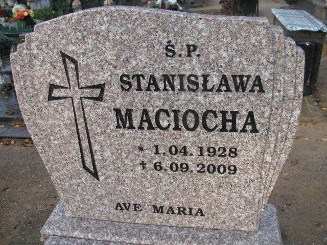Stanisława Maciocha 1928 Łobez - Grobonet - Wyszukiwarka osób pochowanych