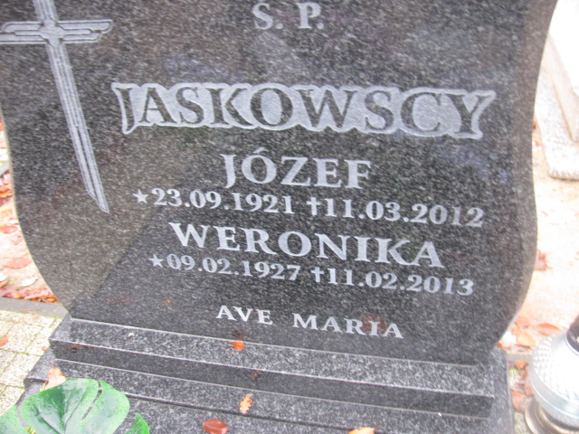 Józef Jaskowski 1921 Łobez - Grobonet - Wyszukiwarka osób pochowanych