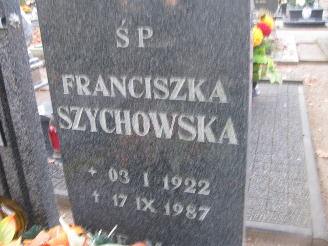 Franciszka Szychowska 1922 Łobez - Grobonet - Wyszukiwarka osób pochowanych