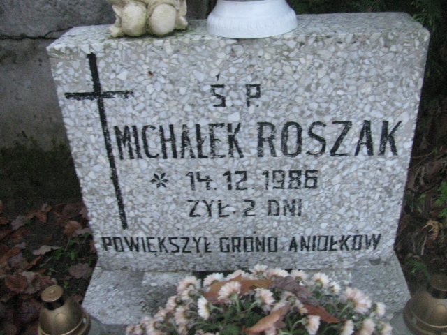Michał Roszak 1986 Łobez - Grobonet - Wyszukiwarka osób pochowanych