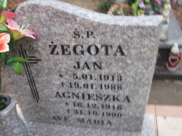 Agnieszka Żegota 1916 Łobez - Grobonet - Wyszukiwarka osób pochowanych