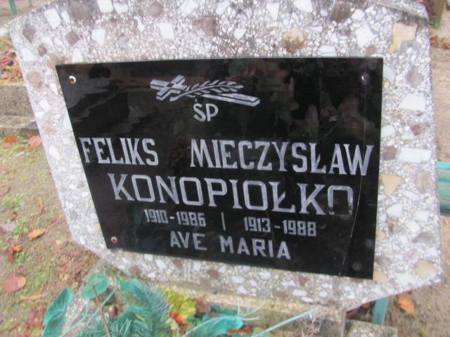 Mieczysław Konopiołko 1913 Łobez - Grobonet - Wyszukiwarka osób pochowanych