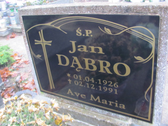 Jan Dąbro 1926 Łobez - Grobonet - Wyszukiwarka osób pochowanych