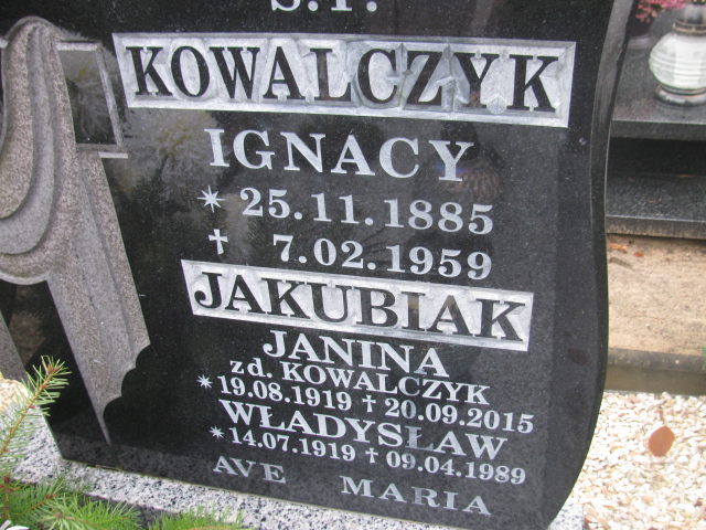 Ignacy Kowalczyk 1885 Łobez - Grobonet - Wyszukiwarka osób pochowanych