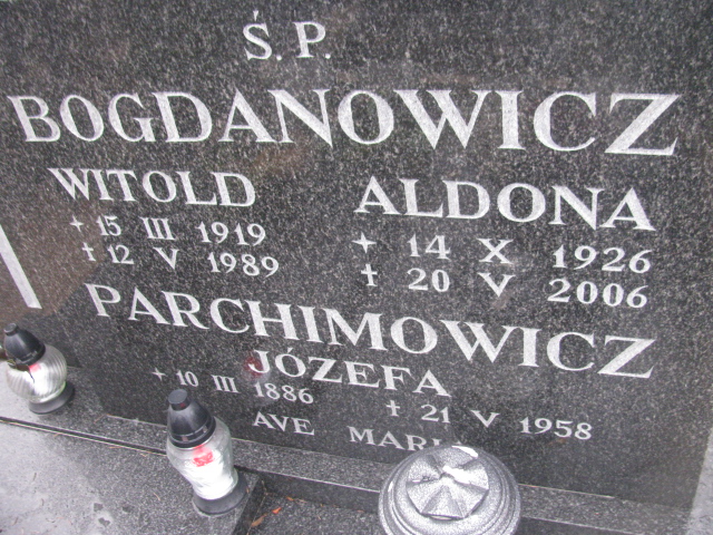 Józefa Parchimowicz 1886 Łobez - Grobonet - Wyszukiwarka osób pochowanych