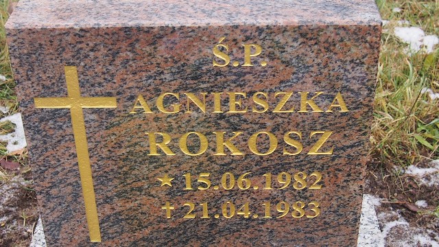 Agnieszka Rokosz 1982 Łobez - Grobonet - Wyszukiwarka osób pochowanych