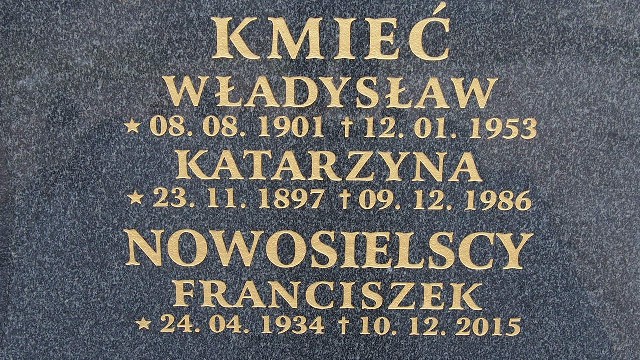 Władysław Kmieć 1901 Łobez - Grobonet - Wyszukiwarka osób pochowanych